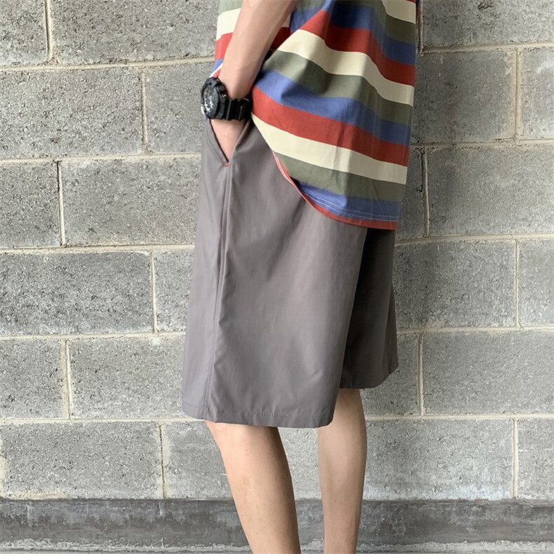 910A-D港风夏装纯色简约小清新情侣休闲短裤男潮,男装休闲裤,星座910A