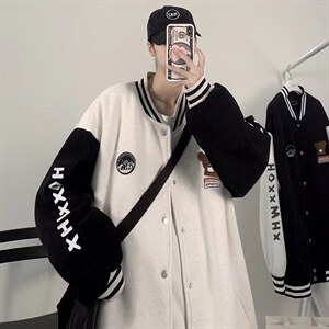 青春休闲加绒男夹克外套Y80P40图片