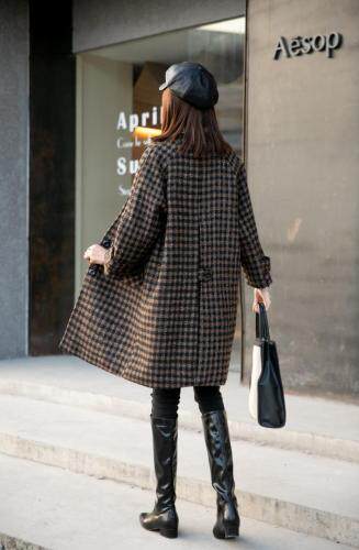 （现货）粗纺毛昵大衣，女装，伊娜蕾尔