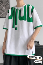 夏季新款男士短袖T恤港风时尚舒适百搭青春帅气潮牌TC3128-P30，男装T恤，星座717