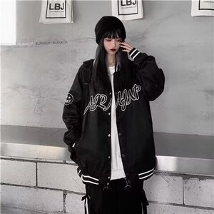 410-P43 美式棒球服男女宽松刺绣秋季ins高街潮流休闲夹克图片