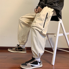 KP801P55港风工装休闲裤男宽松直筒束脚伞兵裤，男装休闲裤，星座1204-3