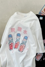 纯棉T恤男短袖宽松港风日系美式中性风INS1016-1T09P35K49，男装T恤，星座1016-1（原电商B408-1）
