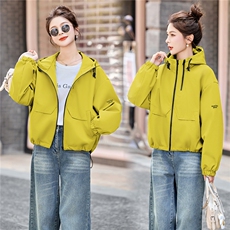 2025冬装新款连帽撞色棉衣，女装棉衣/棉服，歌伊格美