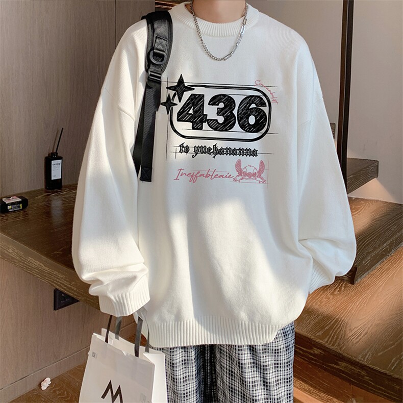 抖音供货、现货秋季冬圆领毛衣宽松打底衫D223A-MY2307-特P40,男装针织衫/毛衣,电商019-1