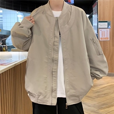A946P522024秋季新款夹克上衣男港风潮牌纯色休闲棒球服外套，男装夹克，星座512-6