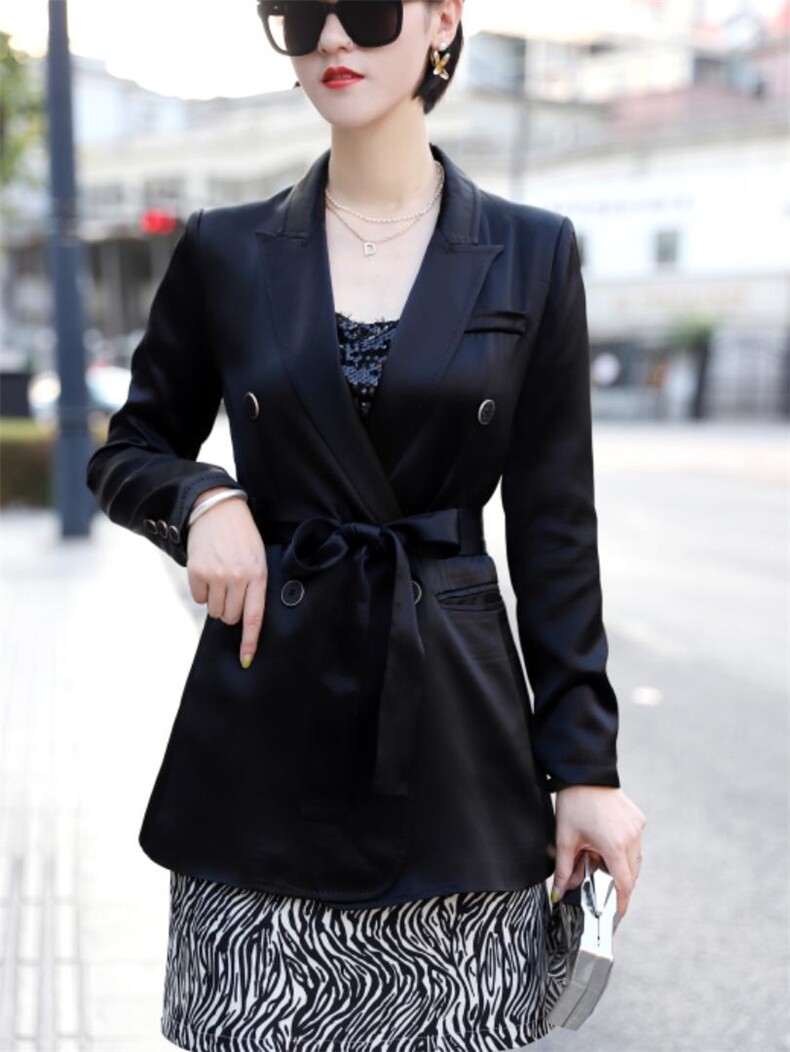 醋酸西装外套可收腰两穿式，女装西装，澳洛菲