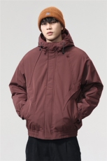 夹棉2025秋冬新款连帽工装夹克男户外登山服棉服，男装棉衣，电商D215