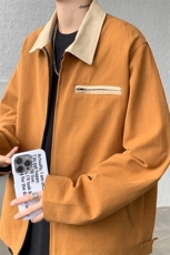 8XL-M水洗做旧帆布短款夹克男款vintage美式复古工装外套JK003P98，男装夹克，电商B312