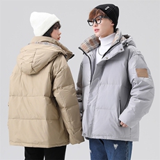 白鸭绒羽绒服男加厚冬季连帽情侣保暖面包服外套6581-P155，男装羽绒服，星座1210A