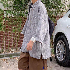 七分袖衬衫春款男港风潮流C0021P42，男装衬衫，星座1116-2