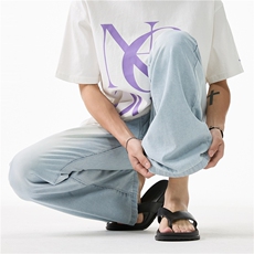 cleanfit美式高街潮流微喇百搭冰丝牛仔裤B315-K671-P55控78，男装牛仔裤，电商B315