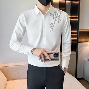 秋冬男士烫砖社会小伙店主风长袖衬衫301A-1/CS601/P58