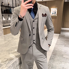 专业西服工厂永不断货男商务休闲大码西服套装三件套1818-P210，男装西服套装，星座311B