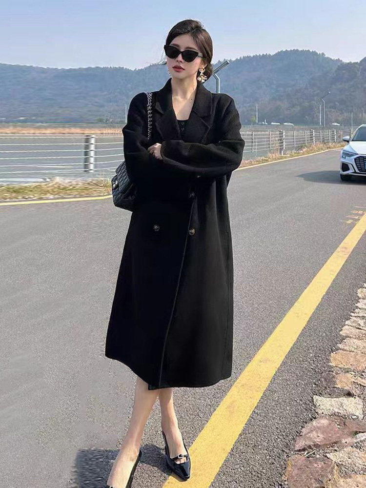 美拉德可拆卸白鸭绒内胆毛呢外套女2025冬新款小个子高级呢子大衣,女装毛呢外套,纪茹