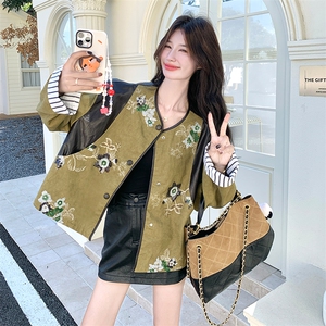 26新款 现货大货已到店 重工刺绣拼皮外套6868-P195-K288图片