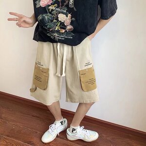 2022日系男工装短裤潮外穿夏季薄款休闲五分裤宽松直筒中裤图片