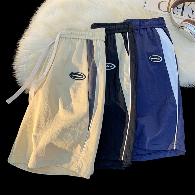 ！2026夏季新款男士速干短裤撞色百搭潮牌五分裤DK293特P25，男装休闲裤，电商B220