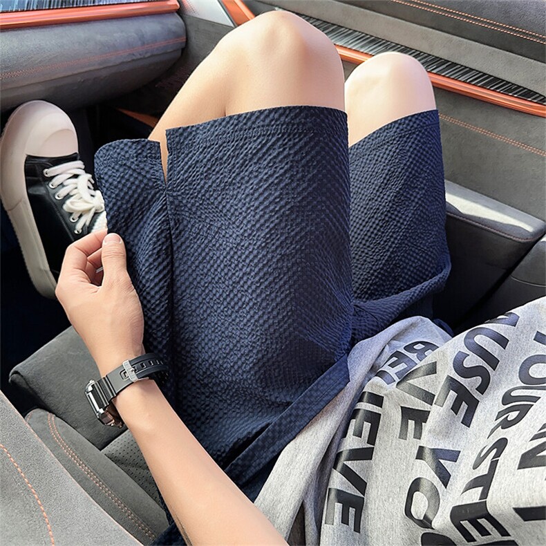 夏季泡泡纱新款男女同款短裤XZ102B-1-DK2505特P15图片