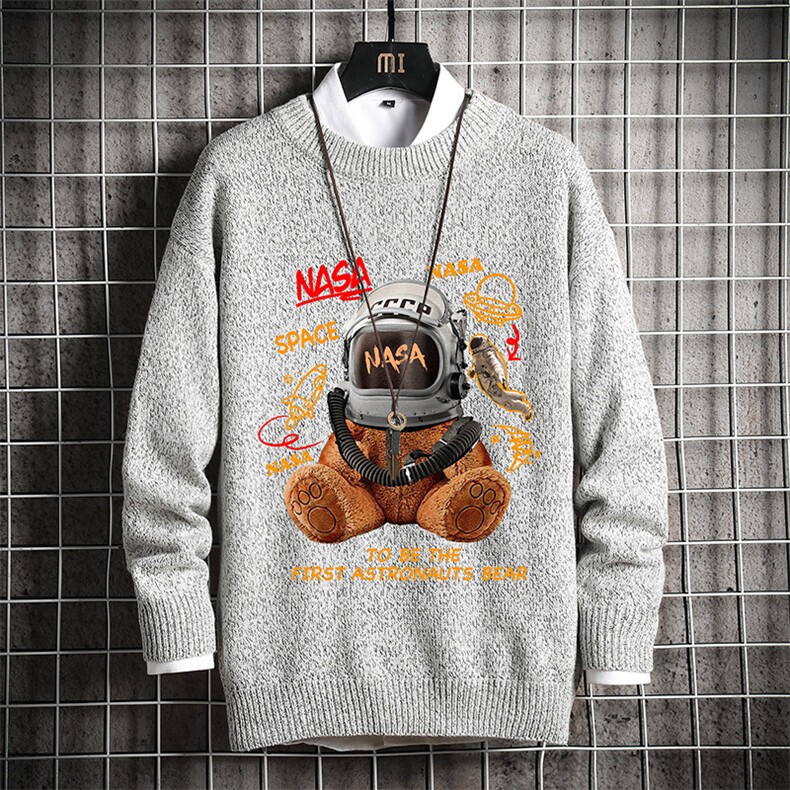 加厚加绒毛衣男大码毛线衣男针织衫 M19281-P45 加绒款-P65 网格图片