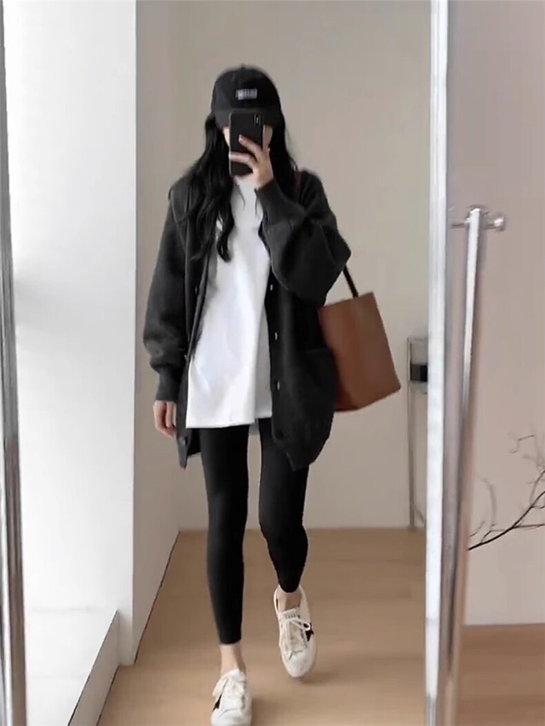 时尚百搭秋季宽松连帽女士外套长袖休闲显瘦开衫，女装短外套，特麦惠羊绒