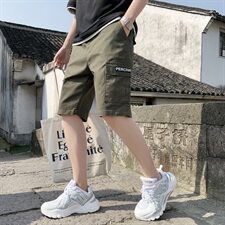 青少年夏季工装短裤男生潮牌宽松五分裤休闲夏装薄S501，男装休闲裤，星座509