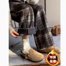 1506-1/KRK161/P49复古格子裤男女加绒腰垂感直筒拖地毛呢阔腿裤，男装卫衣，星座1506-1