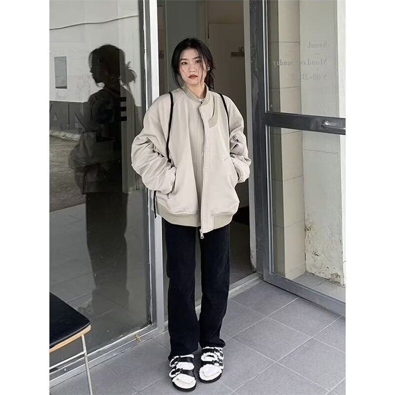 DH331-P60秋款美式飞行夹克男潮牌棒球服工装情侣外套-网图大货,男装夹克,星座603-2