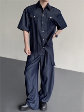 现货25老钱风质感坑条轻奢西服休闲套装TZ20裤子p78衣服p78，男装西服，电商B288