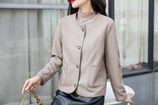 秋冬季彩色皮衣，女装皮衣，倾爽