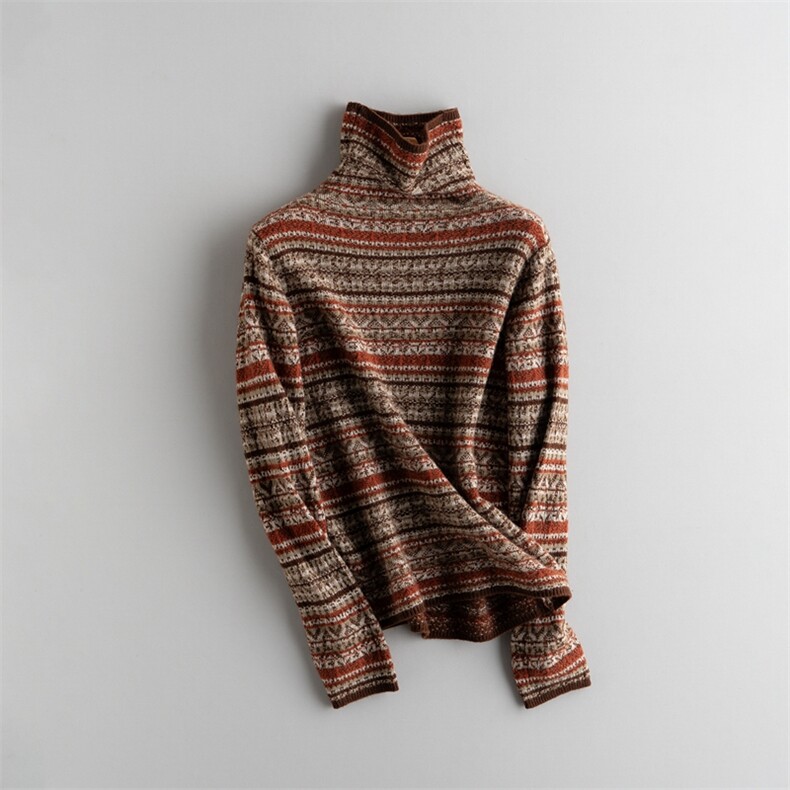 2025年秋季常规款提花堆堆领套衫时尚百搭通勤，商品下架区商品下架区，江帆羊绒