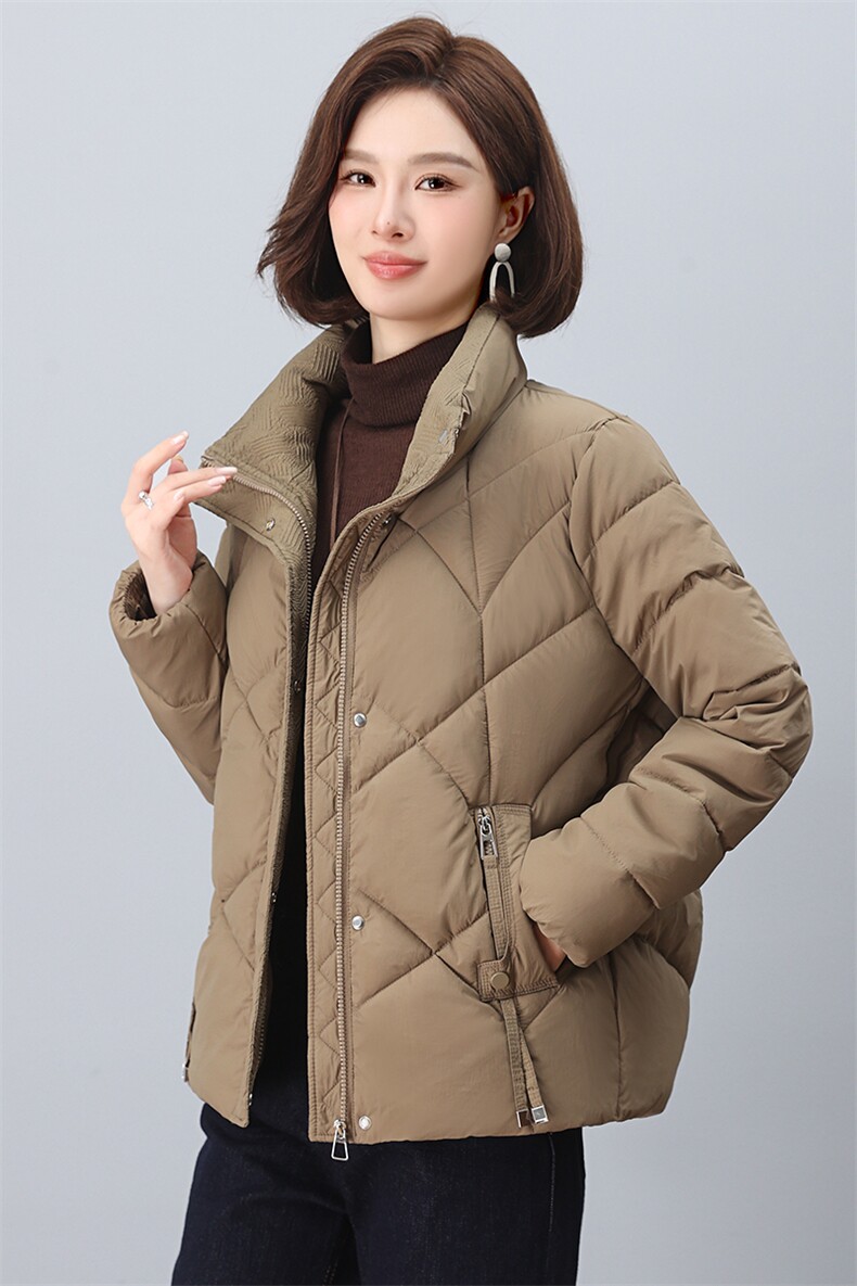 2024年冬季新款时尚立领棉服休闲羽绒棉棉服,女装棉衣/棉服,依恋蒂丝