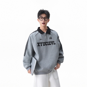 包现货-潮牌美式polo领卫衣男秋装新款刺绣上衣218-7-Y106-P75图片