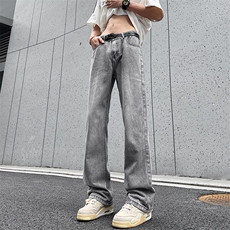 SJ-217-2-HK24139-特p40秋季水系复古做旧微喇牛仔裤男休闲裤，男装牛仔裤，星座217-2