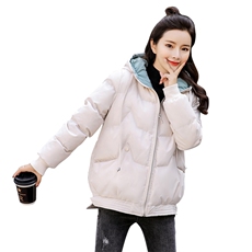 棉衣/棉服2020年冬季中长款时尚保暖拼接舒适连帽拉链撞色，女装棉衣/棉服，瑶迪依秀