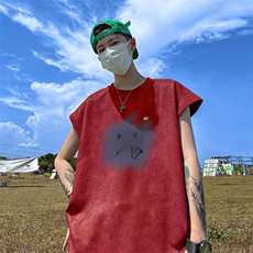量大优供视频得物直播品230克夏季麂皮绒背心无袖T恤BJ378，男装背心/马甲，电商A486