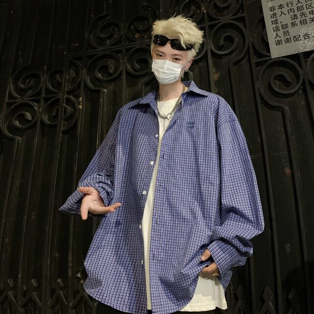 衬衫标准潮潮流原宿慵懒夏季简约日常青春流行气质,男装衬衫,星座716-3