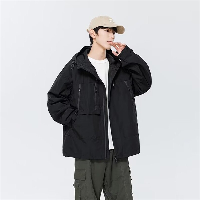 JK450 山系机能情侣冲锋衣男女春秋户外工装外套防风图片
