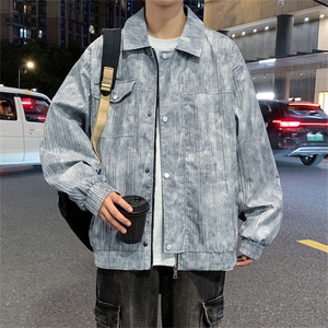 新款工装翻领夹克秋季潮流美式复古外套XZ301b-2-JK2511P78 港风图片