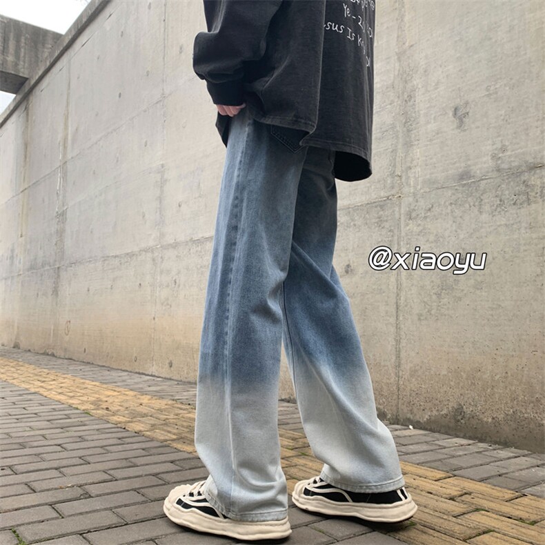 XZ616大码春季新款百搭设计感休闲渐变牛仔裤TY501P55控68,男装牛仔裤,星座512A（原616）