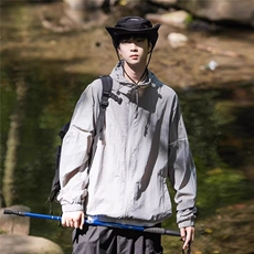 防晒衣男夏季美式高街薄款宽松连帽防晒服夹克潮FY991，男装防晒衣，星座208-5
