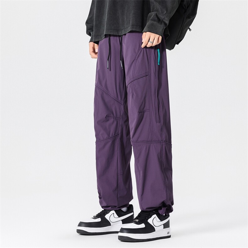 春款美冲锋裤男户外机能风登山运动裤高街设计感休闲裤AK0251-P53,男装休闲裤,星座308B-2