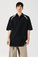 300克学院风拼色设计M-5XL大码棉短袖POLO衫DX78039特P39控65，男装T恤，星座226-1