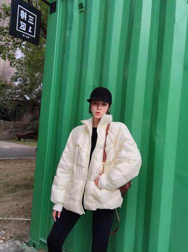 设计师款编织羽绒服袖子可脱卸可当马甲两穿SML，女装羽绒服，尚映