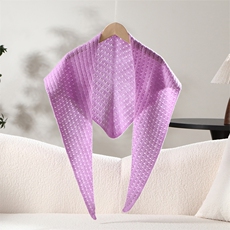 2025年秋季新款百搭女士七针单纱镂空三角巾，披肩，名驰羊绒