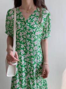 new。新款碎花连衣裙，女装连衣裙，FULE EDIT