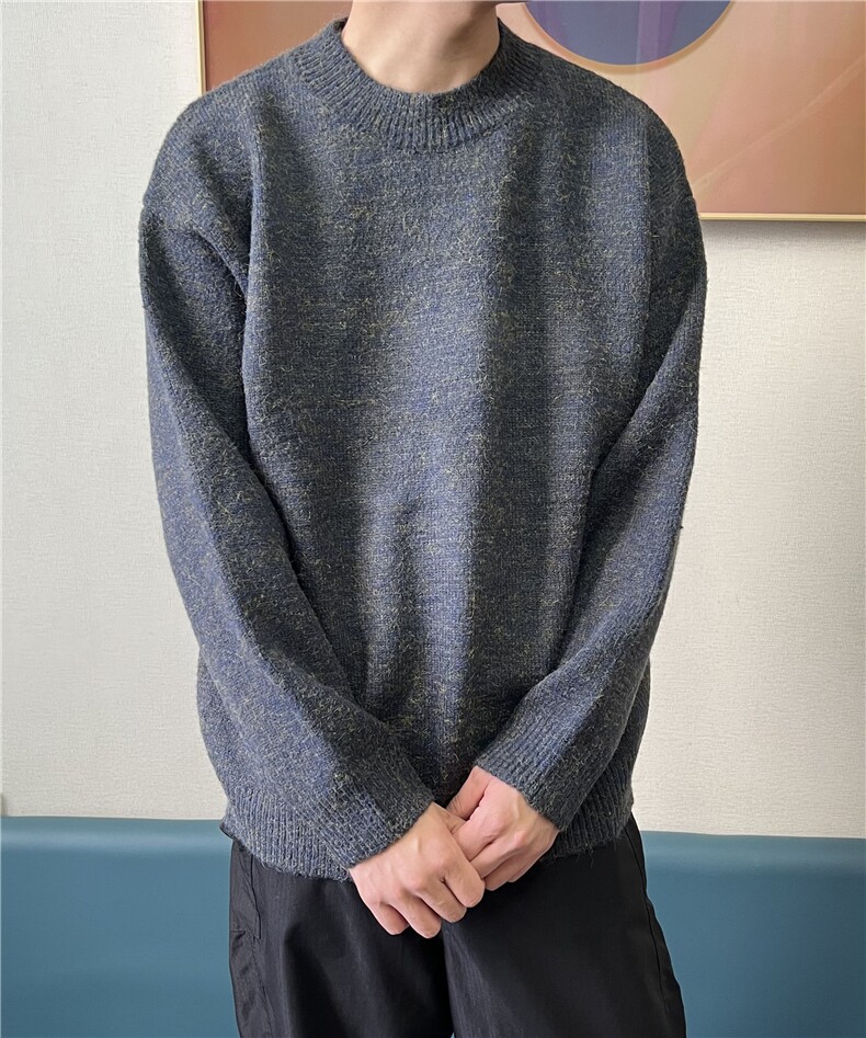 圆领套头针织毛衣情侣混色羊毛衫打底衫潮,男装T恤,星座510-1