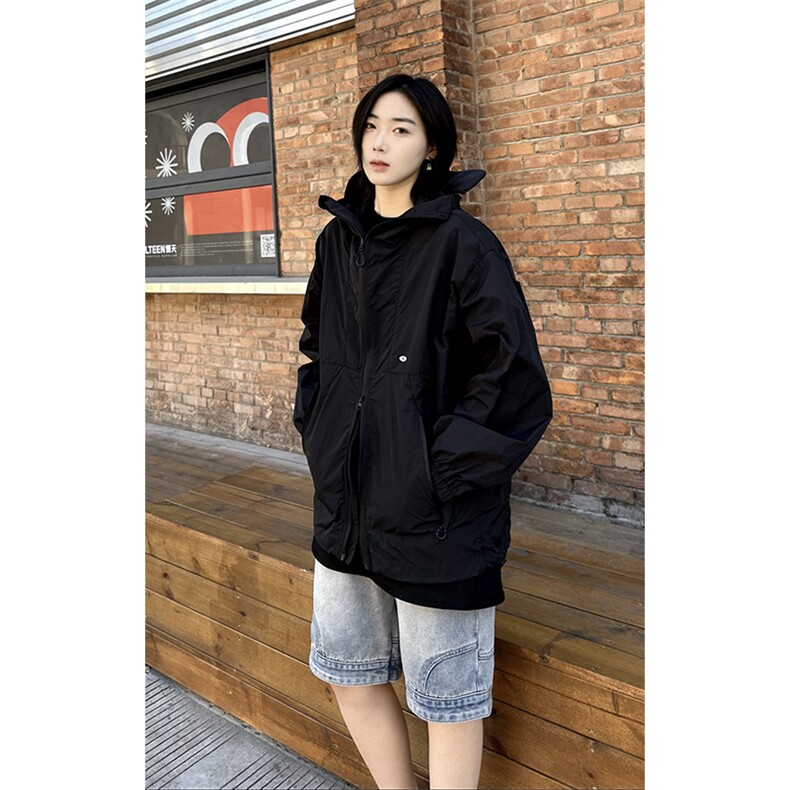 港风大码日系男女户外薄款休闲连帽防晒服XZ213-JKFS01-P55控78,男装防晒衣,星座213
