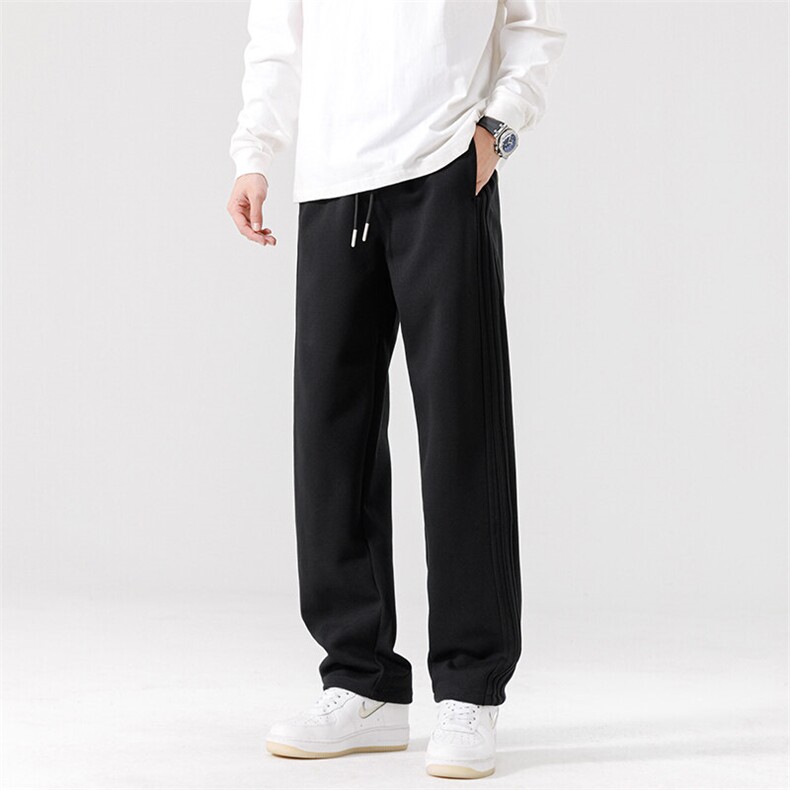 重磅休闲美式宽松百搭青少年垂感阔腿长裤潮KX25-3086,男装休闲裤,星座914