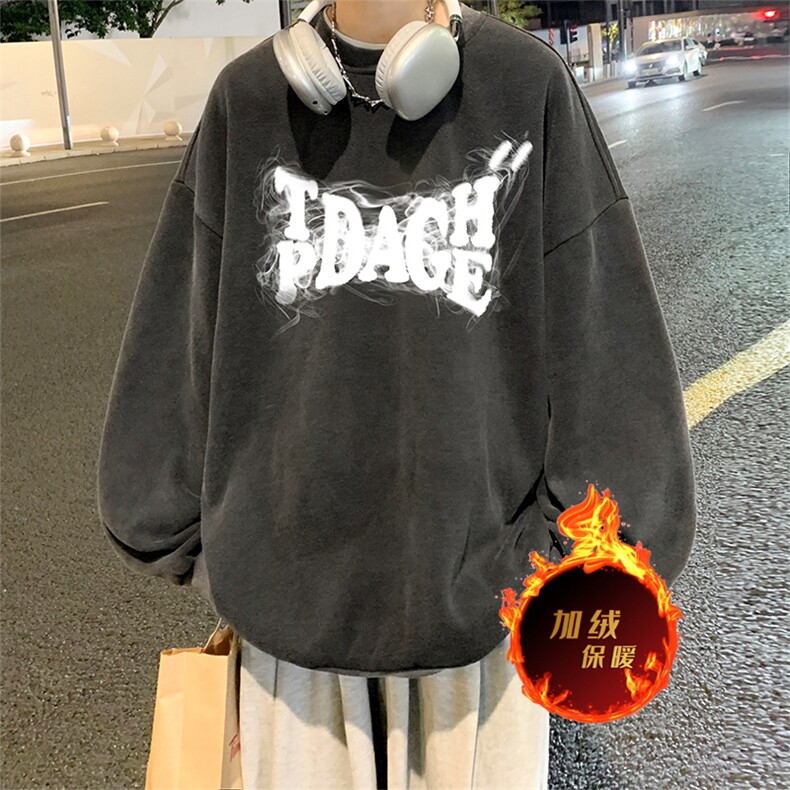 直播品质 500克重磅美式做旧水洗卫衣 SY1382-常规特P45加绒特P55图片